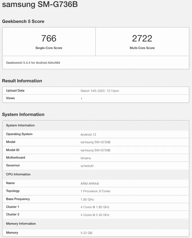 Samsung Galaxy XCover Pro 2 with Snapdragon 778G passes by Geekbench