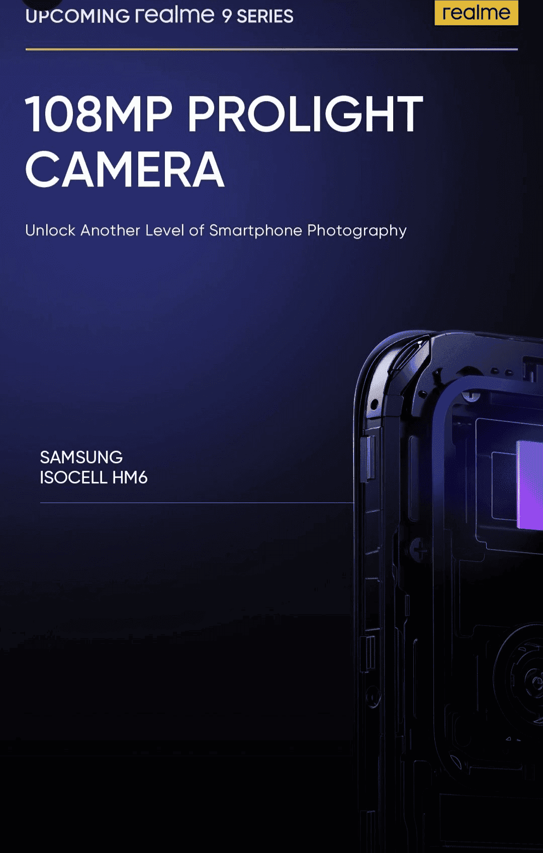 The Realme 9 4G will bring Samsung's new 108 MP ISOCELL HM6 camera