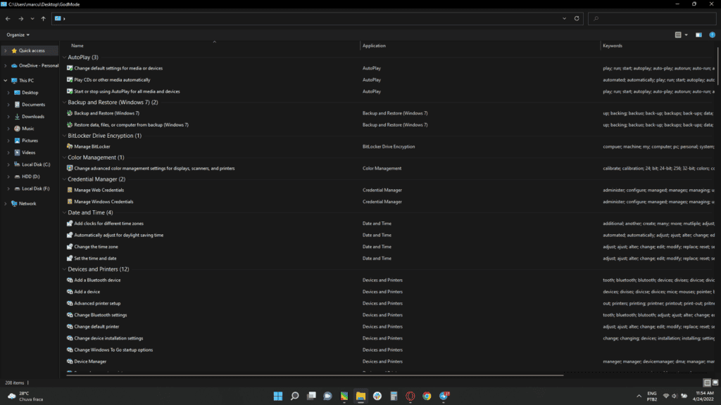 How to enable God Mode on Windows 11