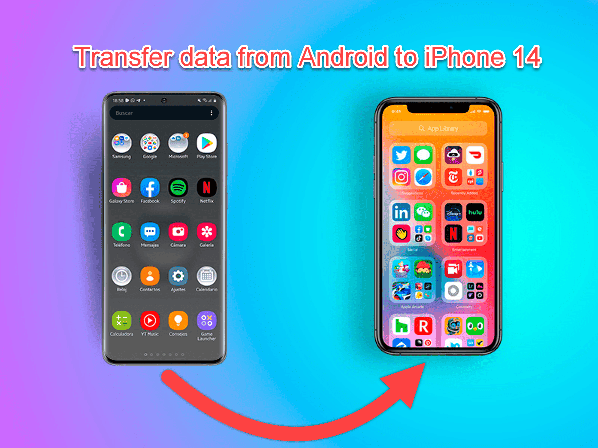 How to transfer everything from old Android phone to iPhone 14