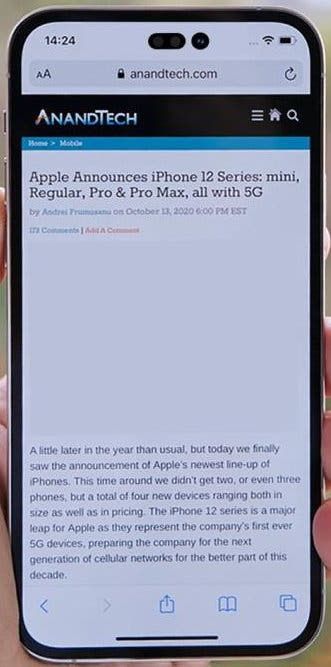 iPhone 14 series "real image" with a punch-hole display appears online