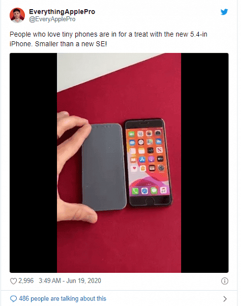 The upcoming 5.4-inch iPhone 12 will be smaller than the new iPhone SE