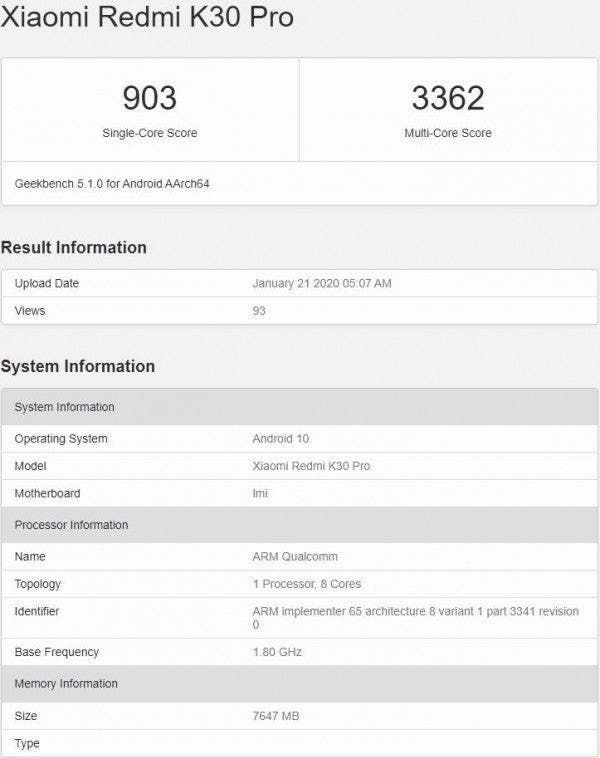 Redmi K30 Pro is about to arrive and we already know some specifications
