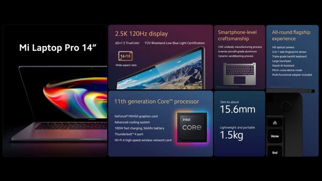 Mi Laptop Pro 15 goes official with E4 OLED display, Pro 14 comes with 120Hz LCD