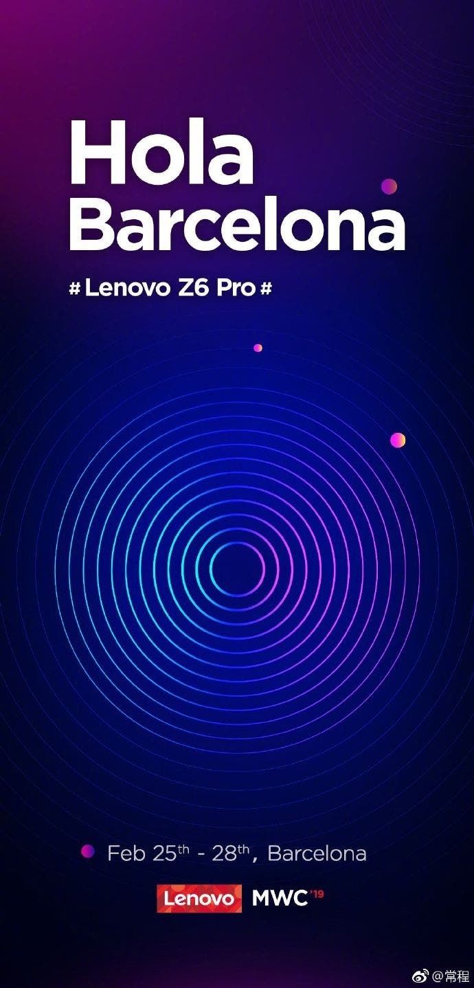 Lenovo Z6 Pro teased to launch at MWC, could get in-display fingerprint sensor