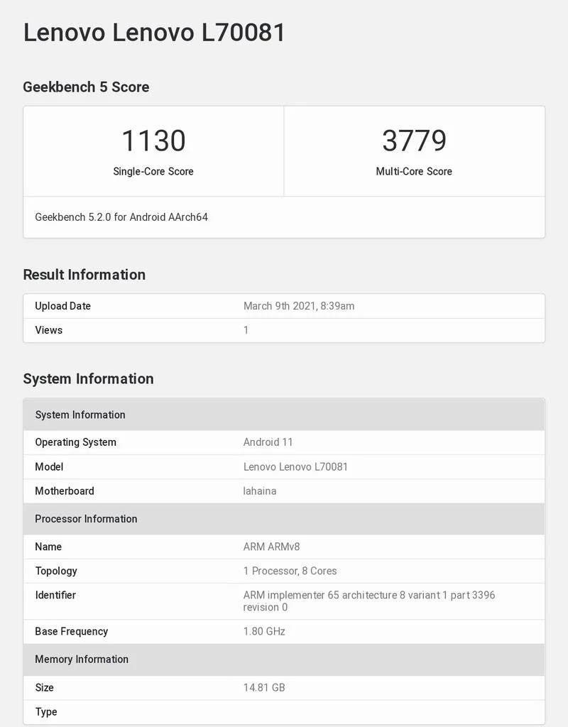 Lenovo Legion 2 Pro with SD 888 and 16GB of RAM hits Geekbench