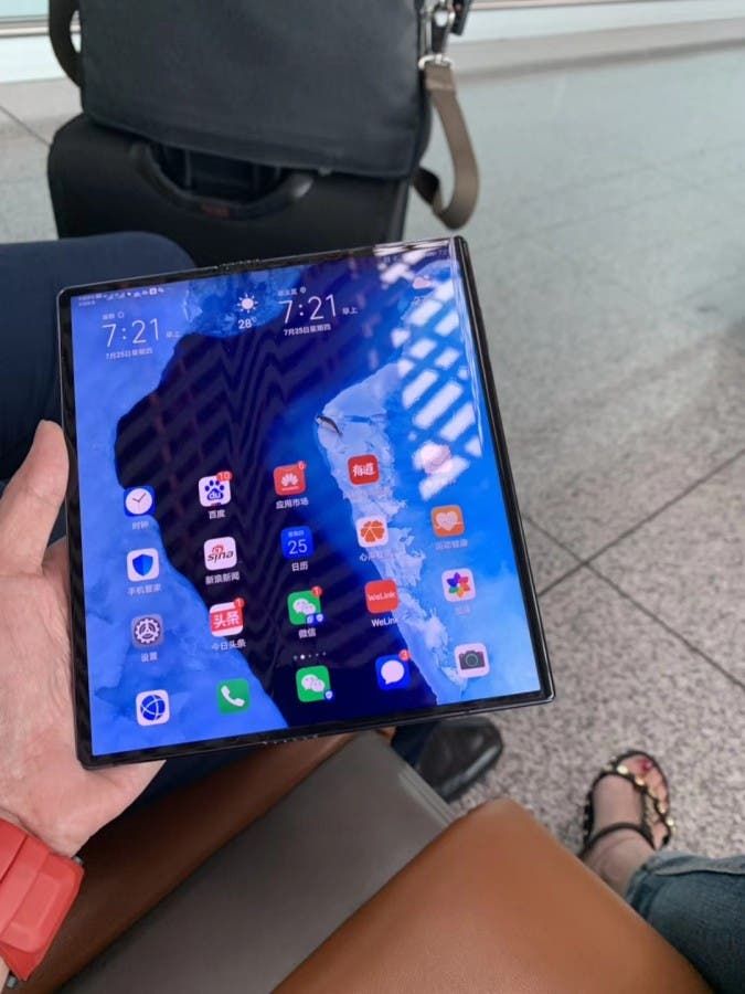 Huawei Mate X foldable phone spotted in the hands of Huawei executive