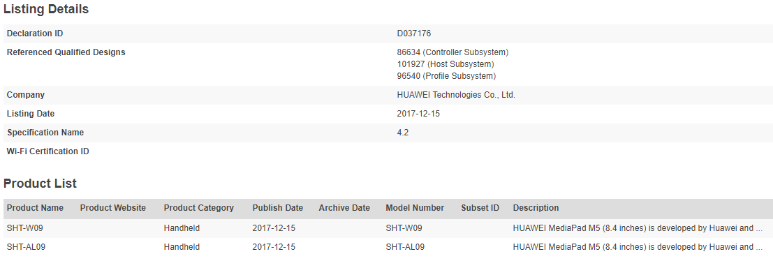 Huawei MediaPad M5 specs leak, it should appear at CES 2018
