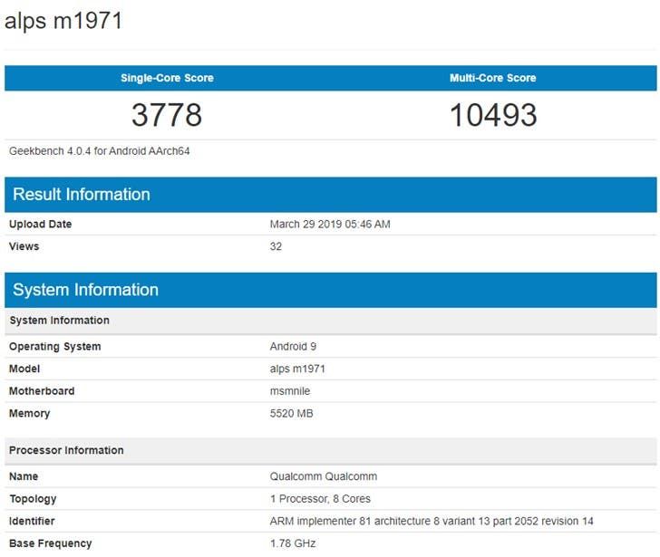 Alleged Meizu 16s appears on Geekebench; new render shows up