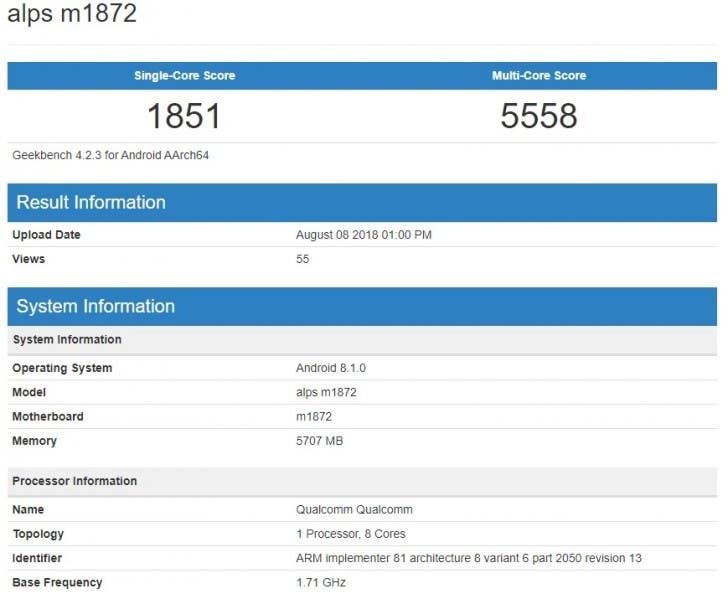 Meizu 16X Shows up on Geekbench with Snapdragon 710
