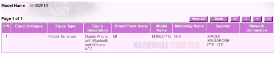 Xiaomi Mi 9 certified in Singapore, hints at release outside of China