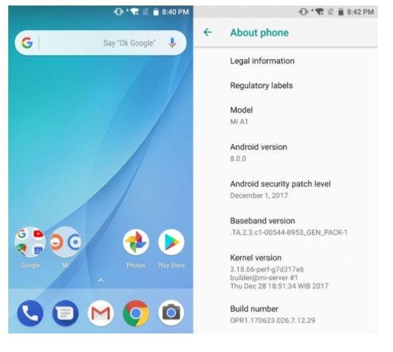 Xiaomi Mi A1 is getting stable Android 8.0 Oreo update