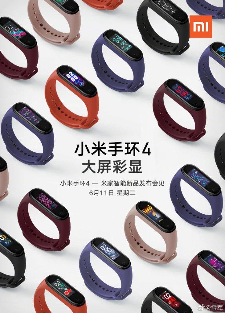 Xiaomi Mi Band 4 Teaser Reveals All Color Variants