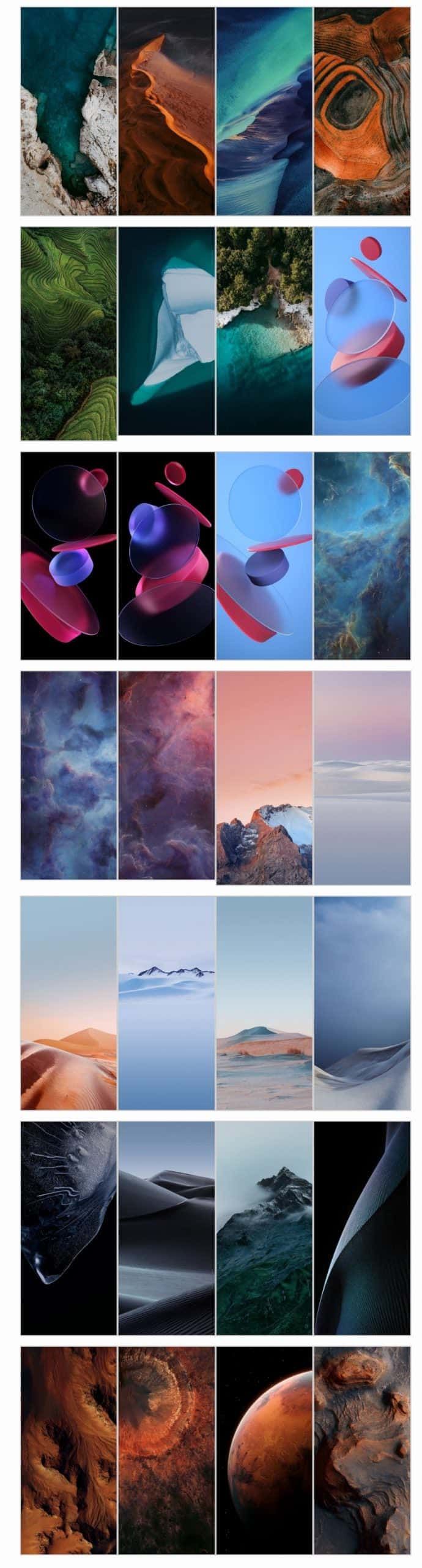 MIUI 12: download the new wallpapers in full resolution