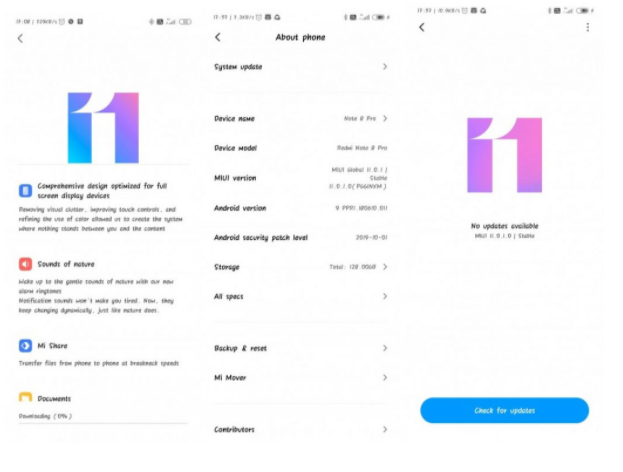 MIUI 11 update being pushed to Redmi Note 8 Pro