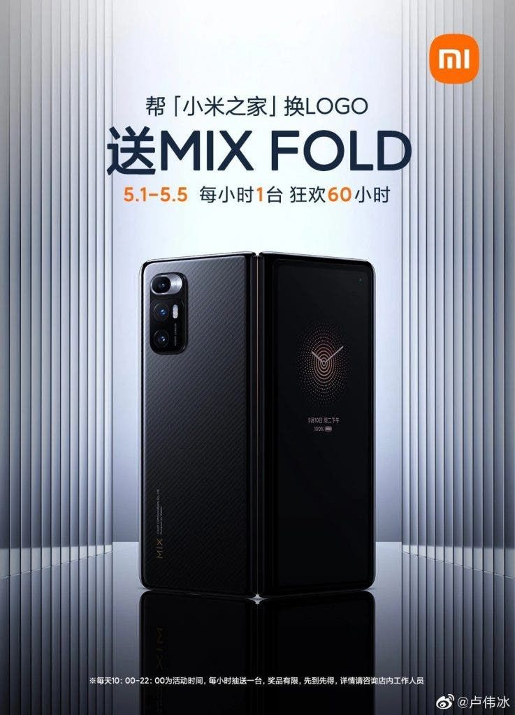 Xiaomi to give out 60 Xiaomi Mi MIX Fold for FREE - see how to participate