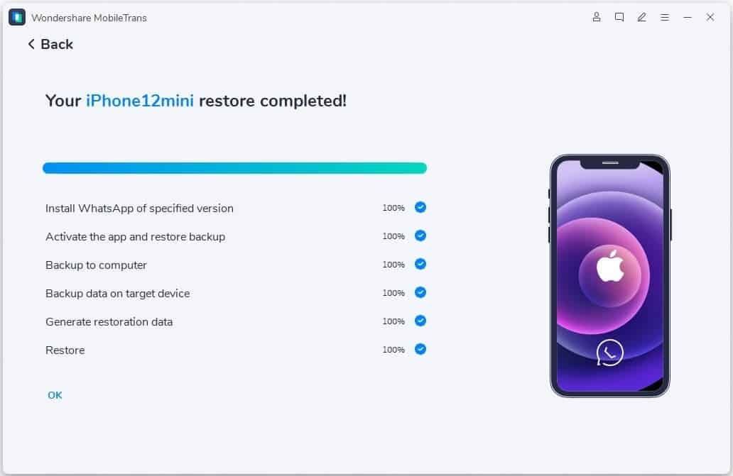 MobileTrans – How to easily transfer WhatsApp data from Android to iPhone