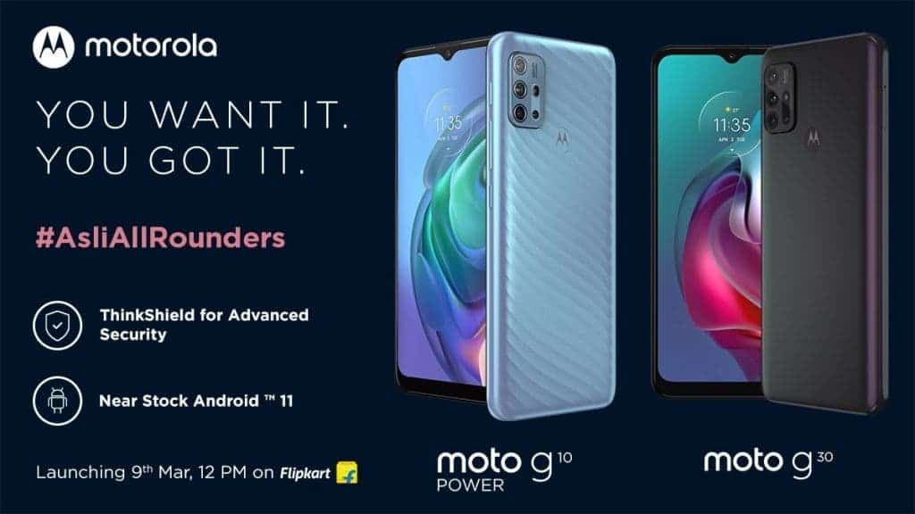 Moto G30 and Moto G10 Power will debut in India on March 9