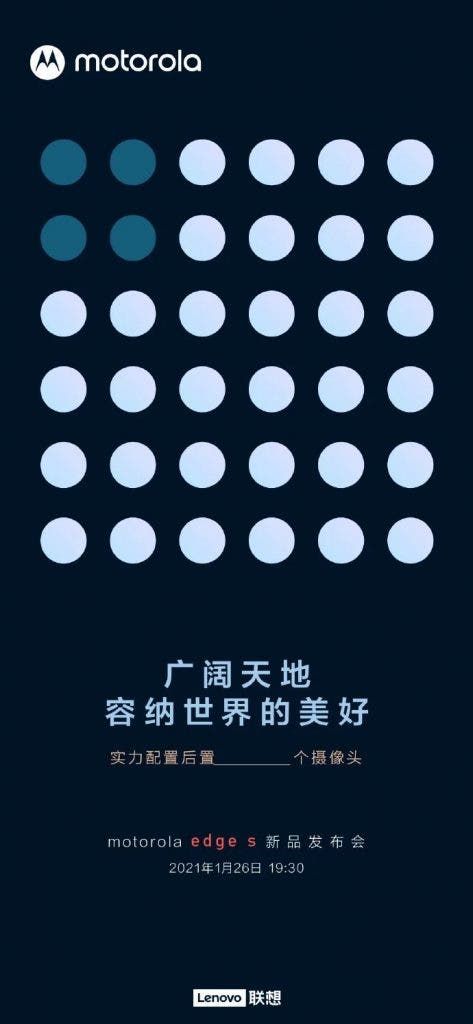 Motorola Edge S Quad-Camera confirmed, coming in multiple colors