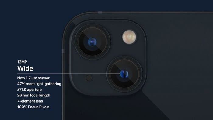 iPhone 13 series 12MP camera supports Cinema mode for the first time