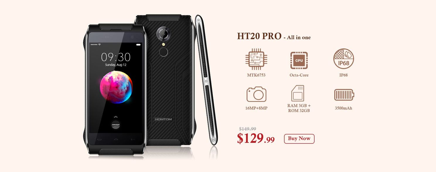 Check out the best deals on Homtom handsets over at Geekbuying