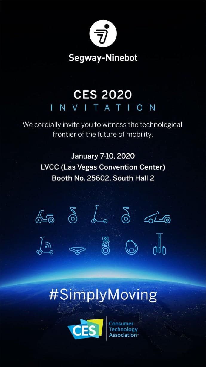 Segway-Ninebot releases invitation poster for event at CES2020