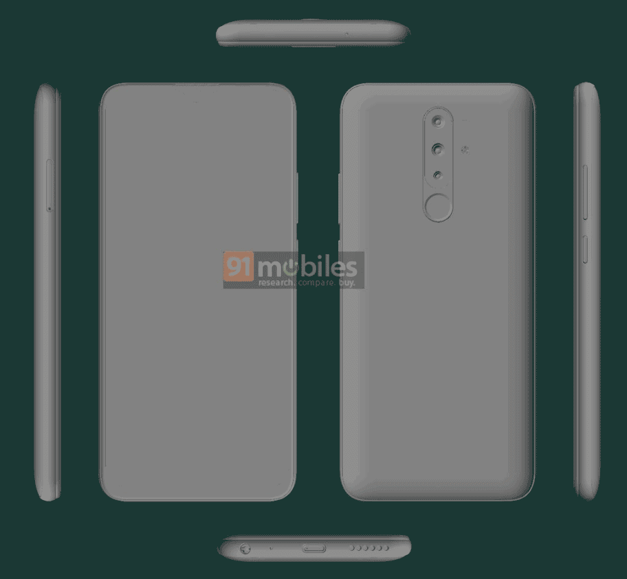 Nokia 4.3 renders show its entire design: 6.5 inch screen with triple rear cameras