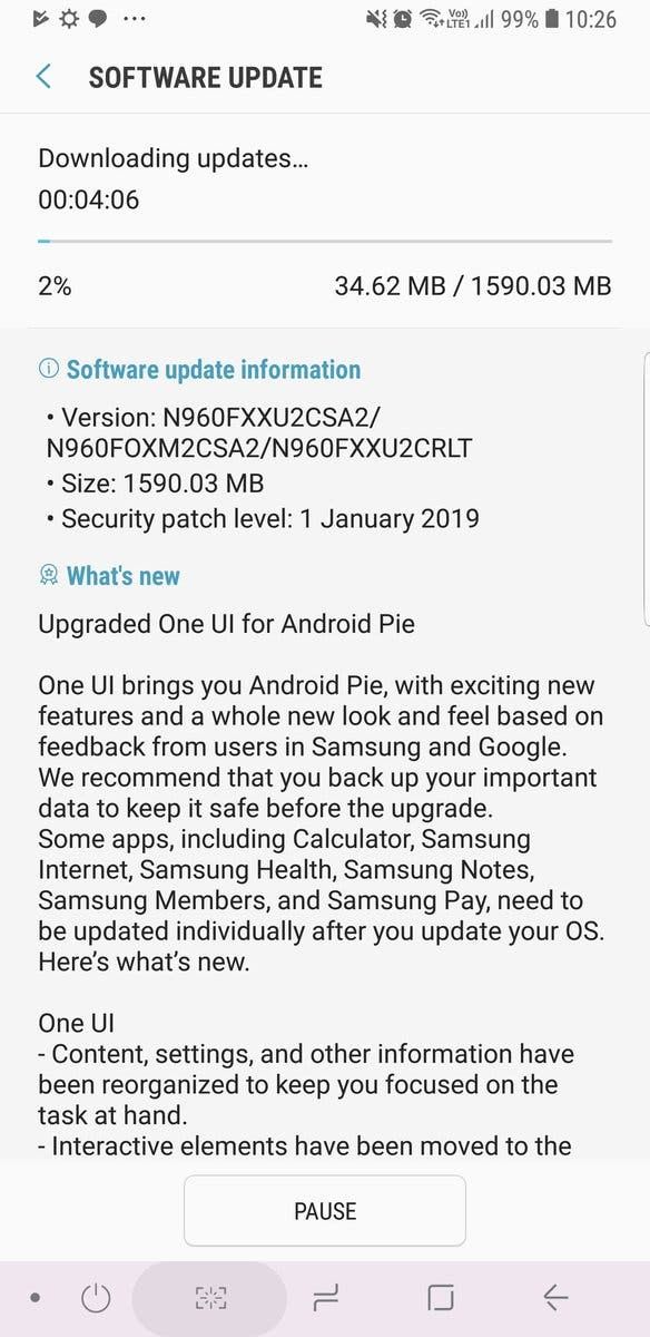 Non-beta Galaxy Note 9 users in UAE get stable Android 9.0 Pie