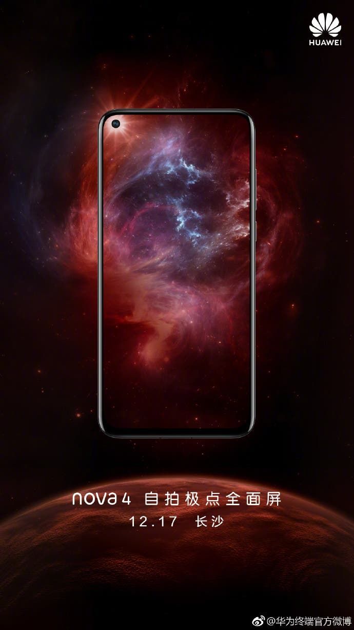 Huawei teases Nova 4 phone launch for December 17th