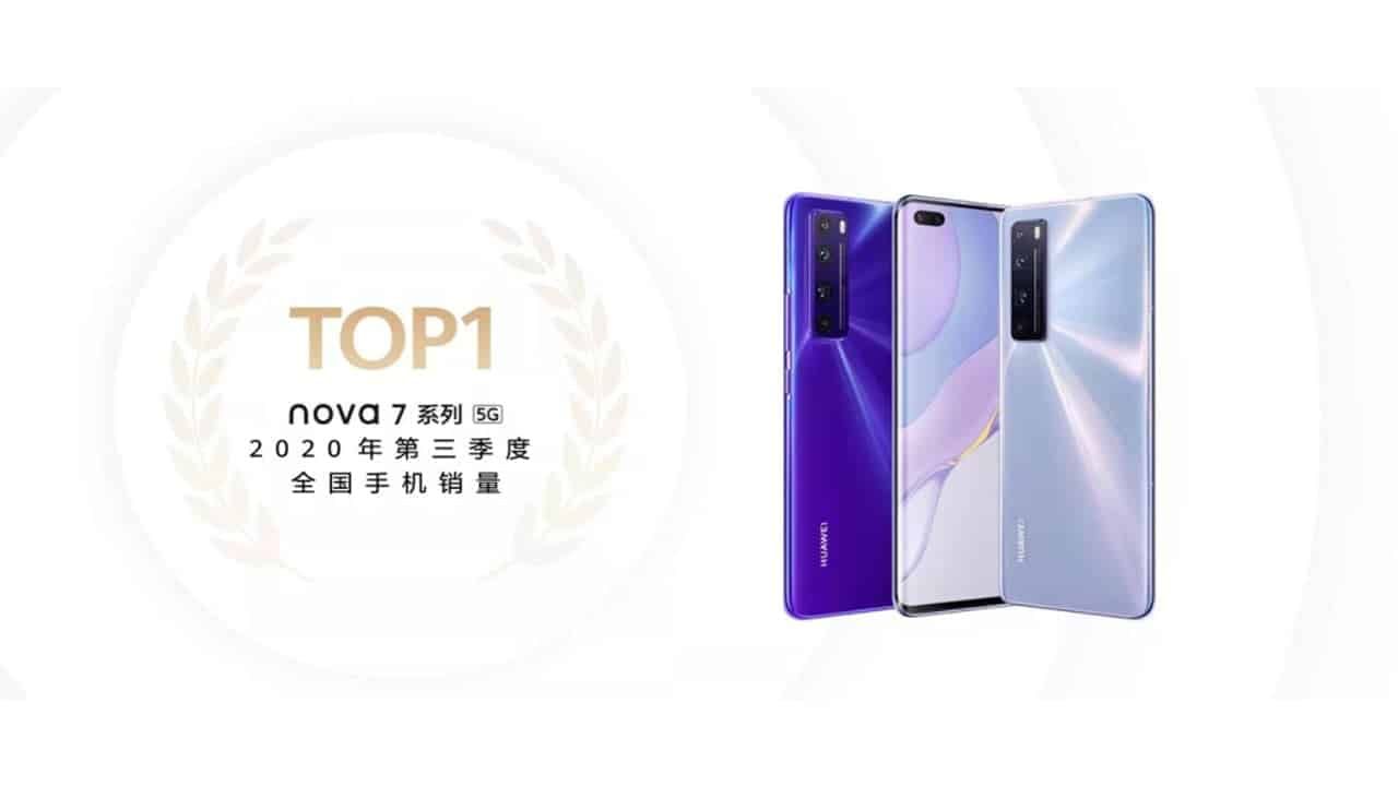 Huawei Nova 7 turns out to be the best-selling smartphone in Q3 2020 in China