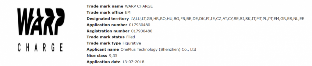 OnePlus to ditch Dash charge as it trademarks Warp charge