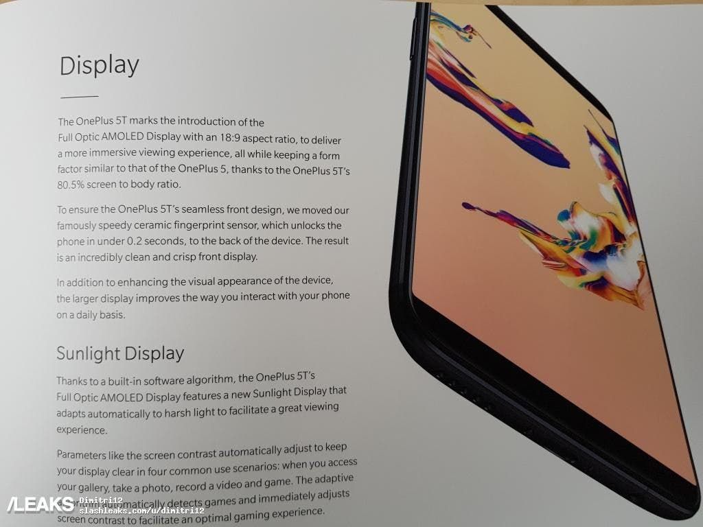 Breaking: OnePlus 5T leaks ahead of its launch