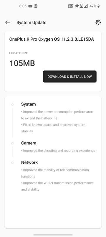 OnePlus 9 and OnePlus 9 Pro getting OxygenOS 11.3.3.3 update with bug fixes