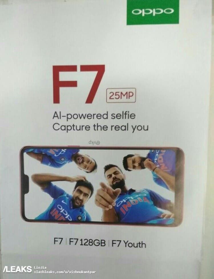 Oppo F7 with 25MP selfie camera to have a Youth and a 128GB variant
