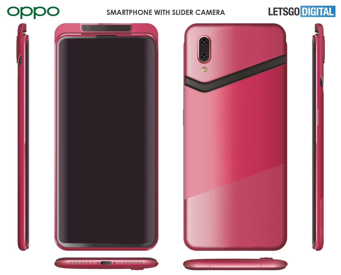 Oppo phone renders show a new model with slider camera