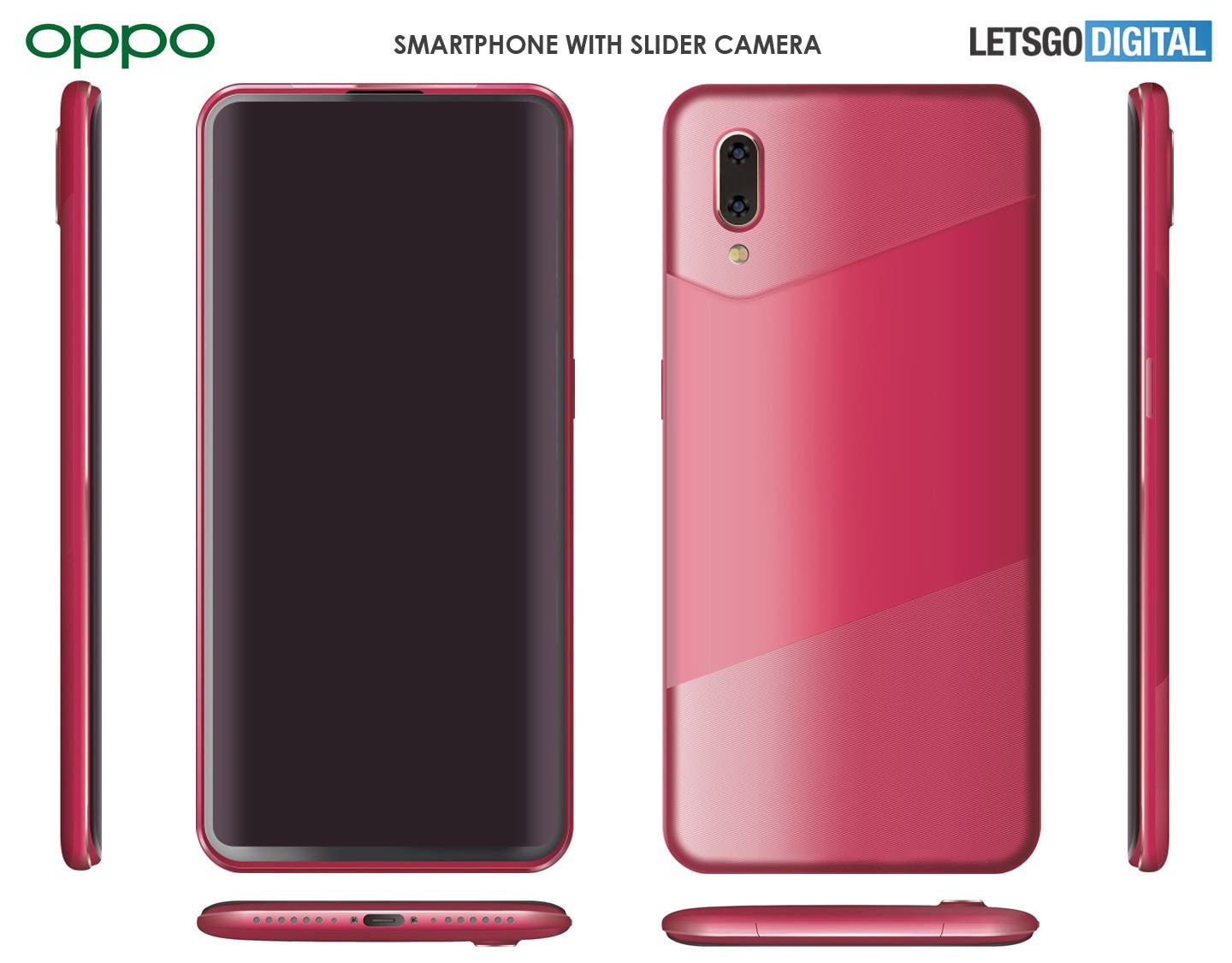 Oppo phone renders show a new model with slider camera