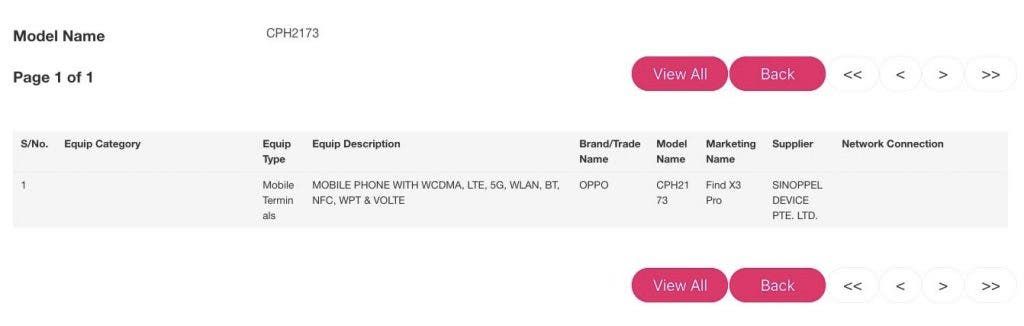 Oppo Find X3 Pro receives IMDA certification