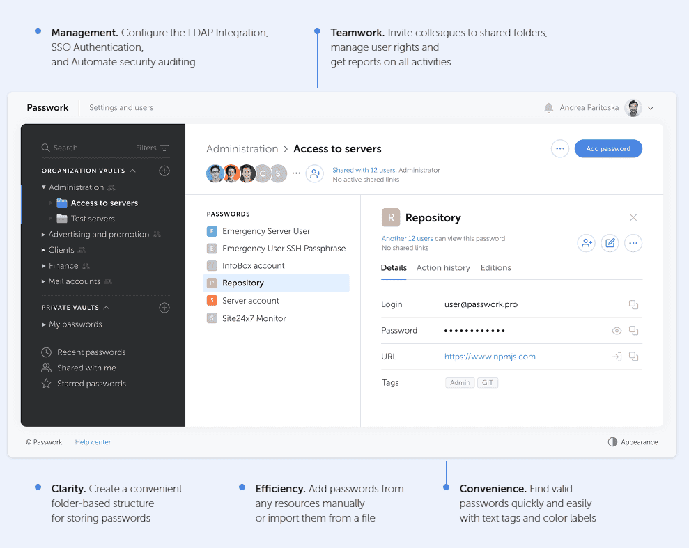 Passwork review: one of the best password managers for business