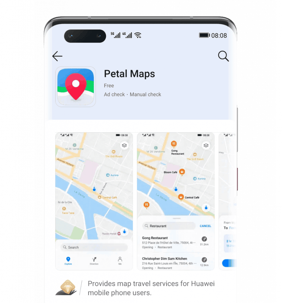 Huawei Petal Map is now available for download in AppGallery