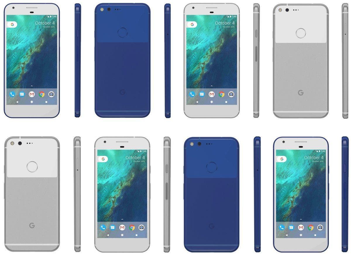 Google Pixel leaked in blue with "Google Magic"
