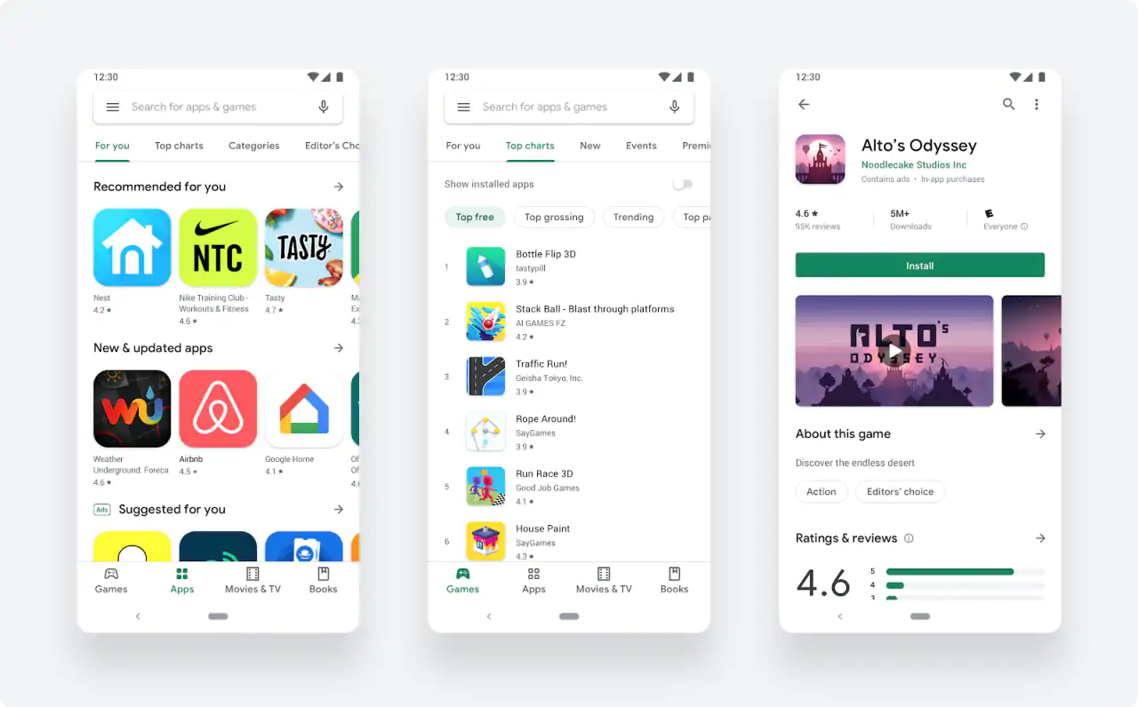 Google brings the "new" material design of the Play Store to all users