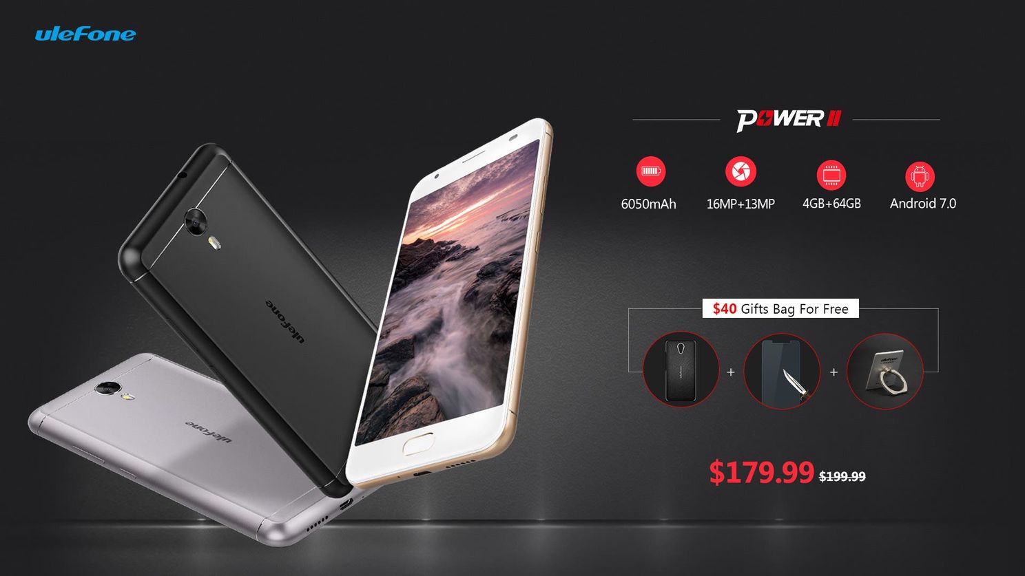 Ulefone Power 2 available on presale for $179.99 with $40 gifts (plus video unboxing)