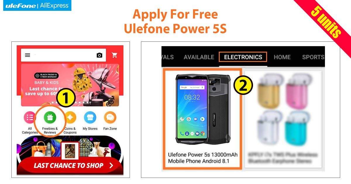Get a Free Ulefone Power 5S and Ulefone S1 in this Giveaway