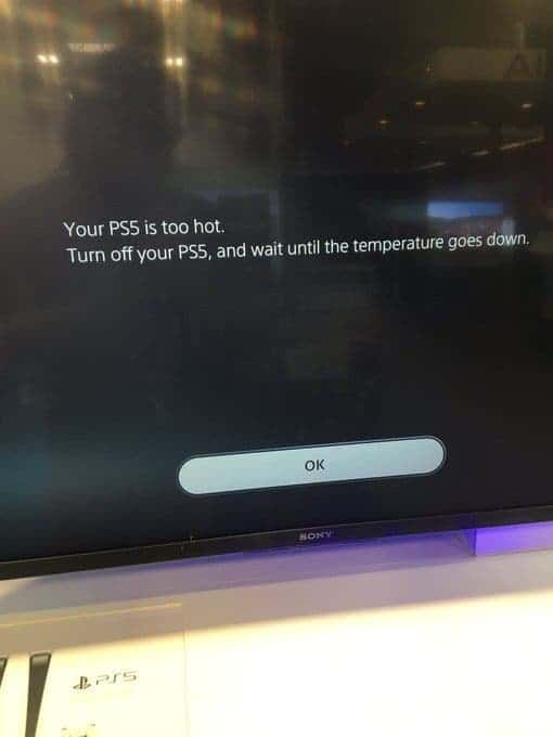Sony PlayStation 5 is caught overheated in a retail store