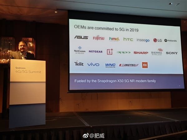 Qualcomm reaffirms OEMs to use Snapdragon X50 in 2019