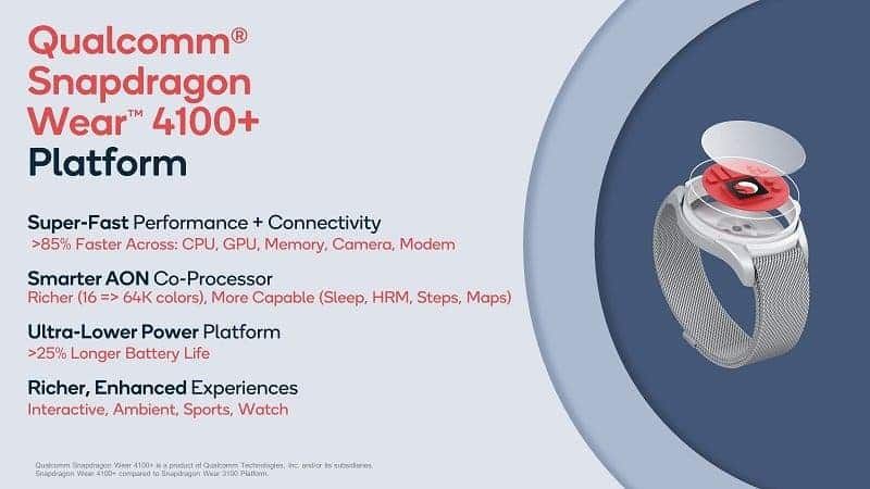 Qualcomm Snapdragon Wear 4100+ and 4100 go official - 85% more power for smartwatches