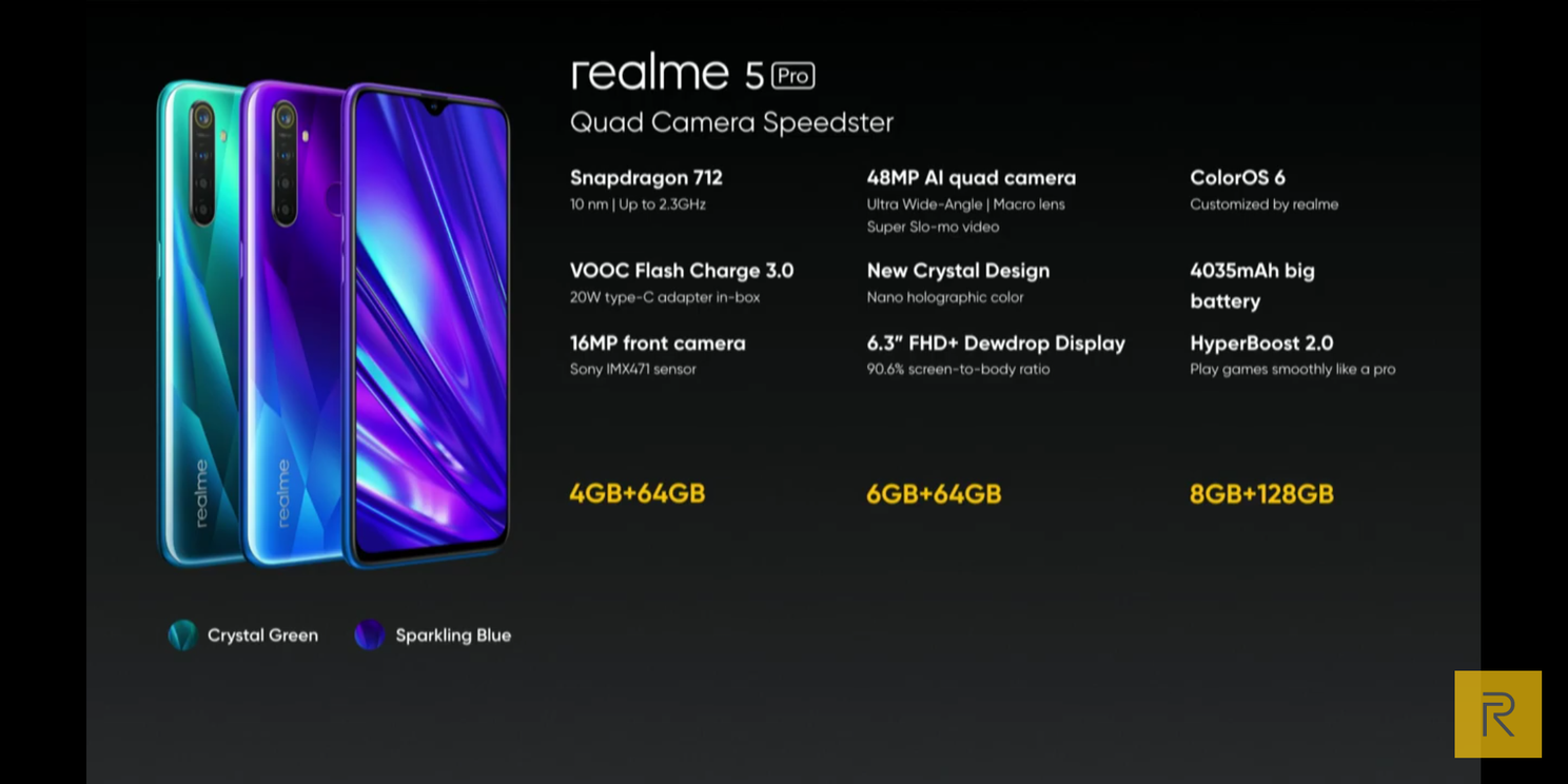 Realme 5, Realme 5 Pro announced, 64MP Realme XT expected in September
