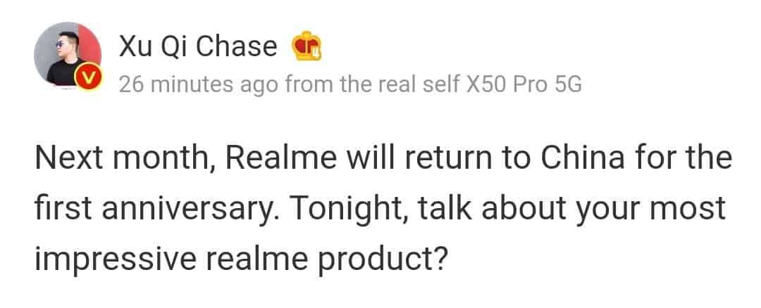 Possible Realme X3 launch date to be revealed tomorrow