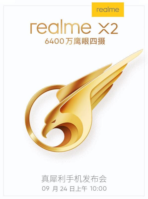 Realme X2 to launch with a 64MP camera on September 24