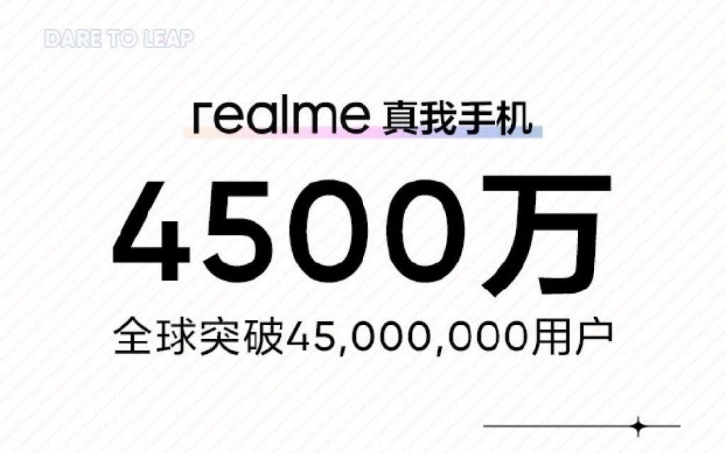 Realme celebrates 45 Million users Worldwide